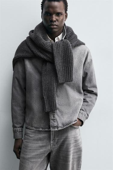 CHEMISE EN JEAN DÉLAVÉE - Gris de Zara - Image 5