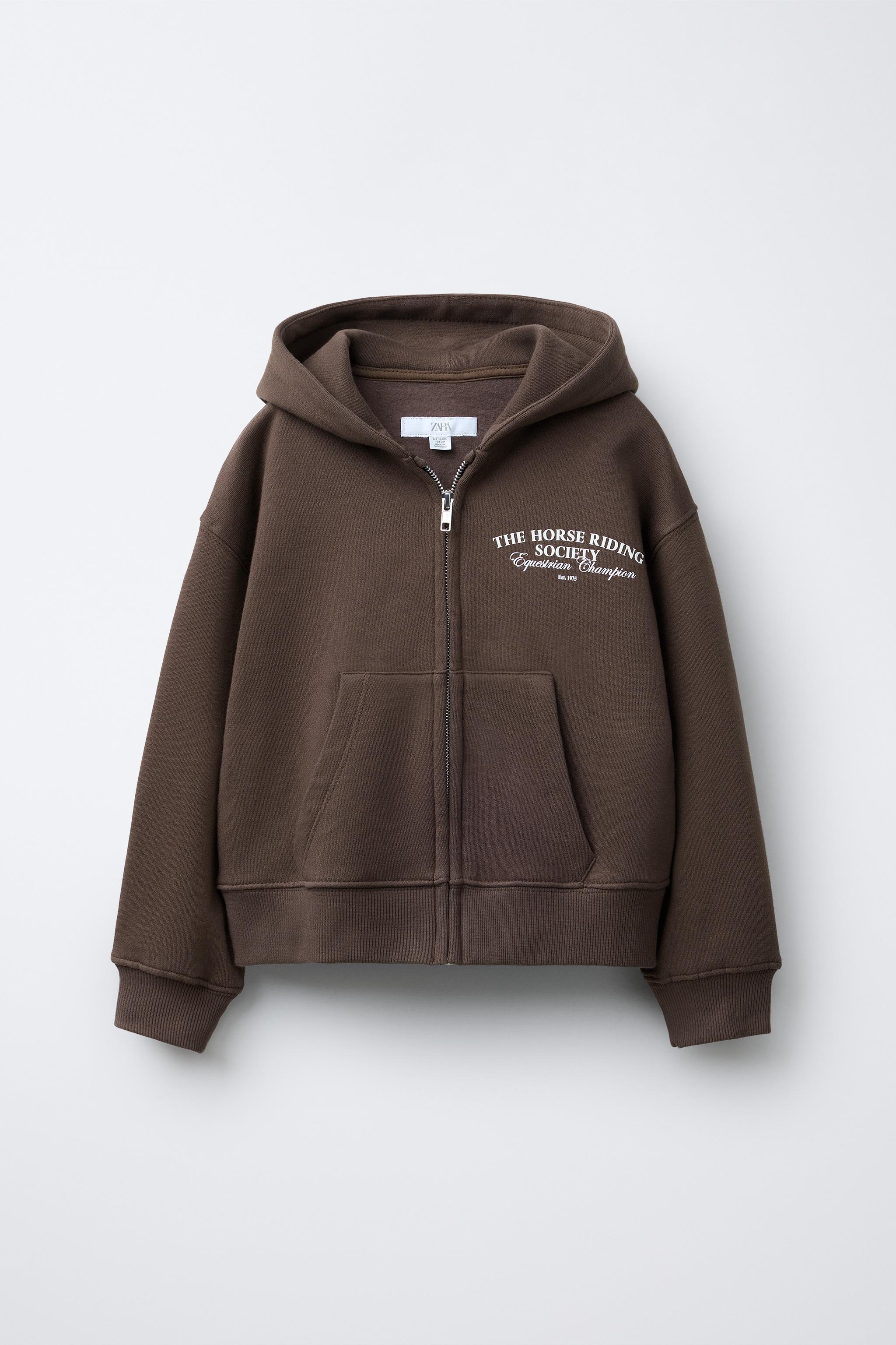 TEXT ZIP-UP HOODIE