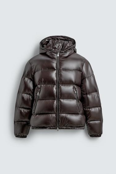 100% FEATHER WATER-REPELLENT DOWN JACKET - Brown by Zara