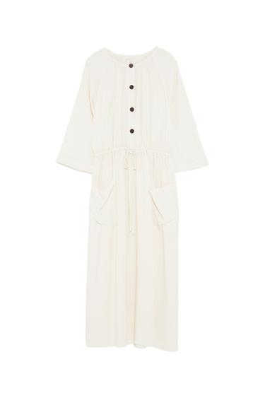 MIDI DRESS WITH POCKETS