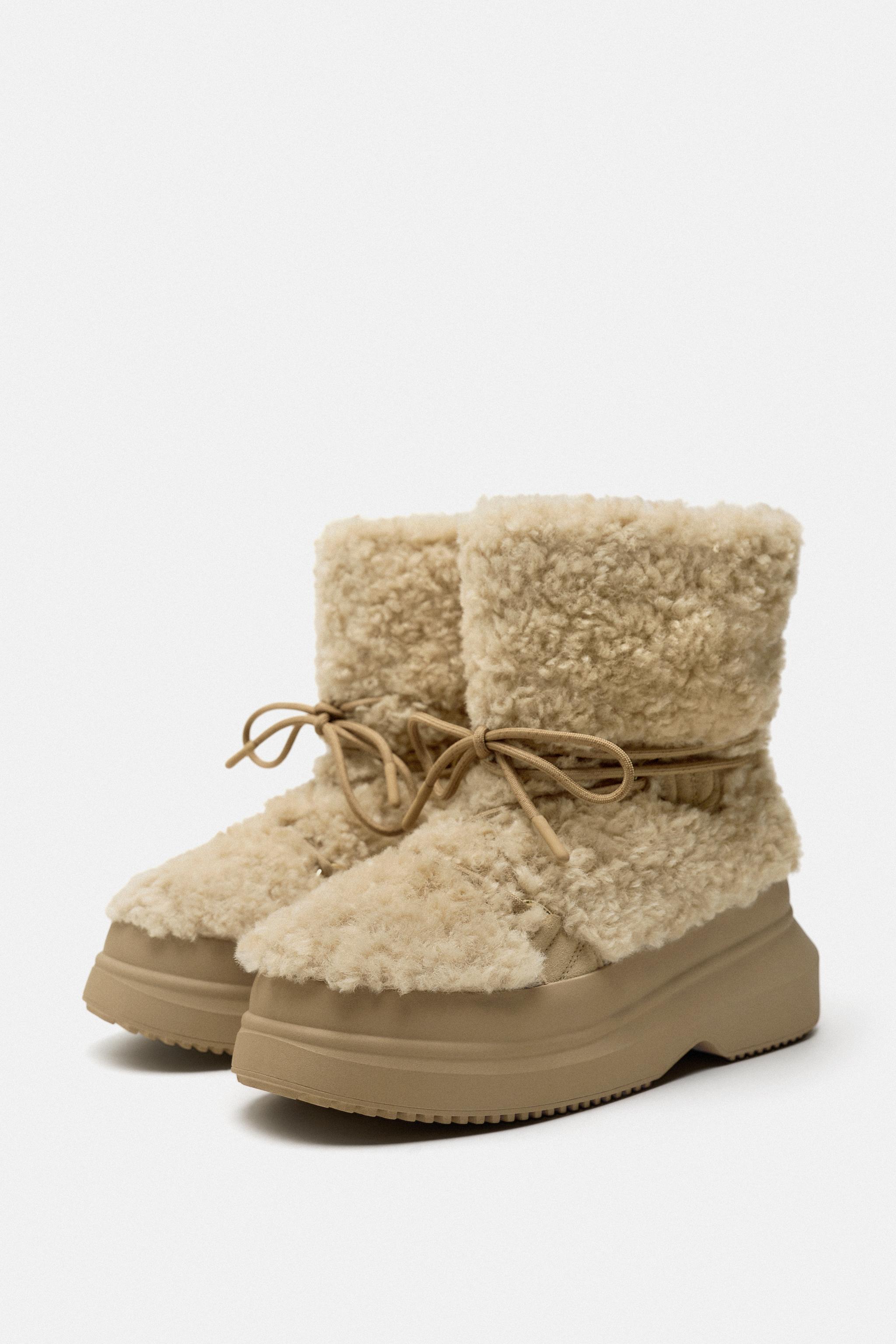 Zara beige hot sale boots