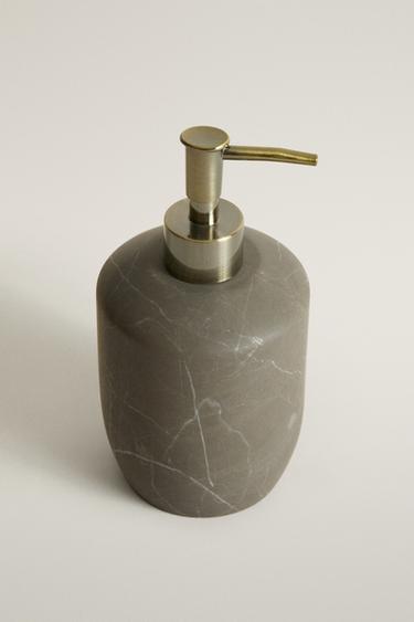 MARBLE BATHROOM SOAP DISPENSER — Brown 2