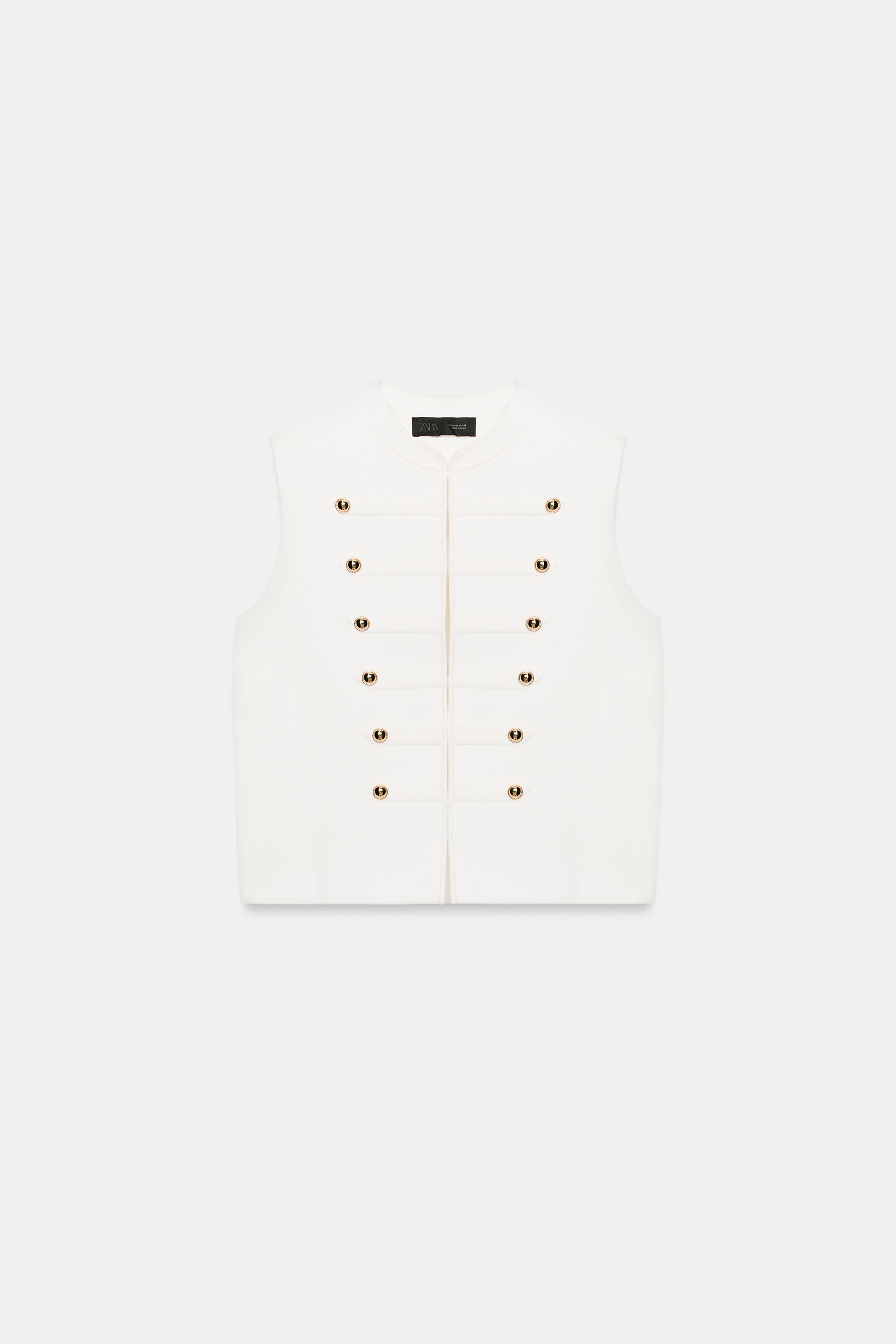 Женские жилеты Zara BUTTON VEST TOP — фото 7