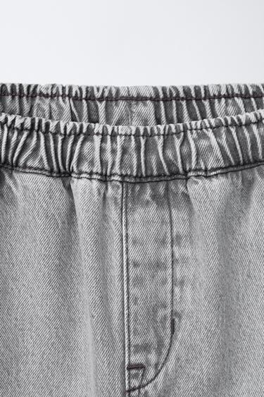 PANTALON DENIM BARREL - Gris moyen de Zara - Image 2
