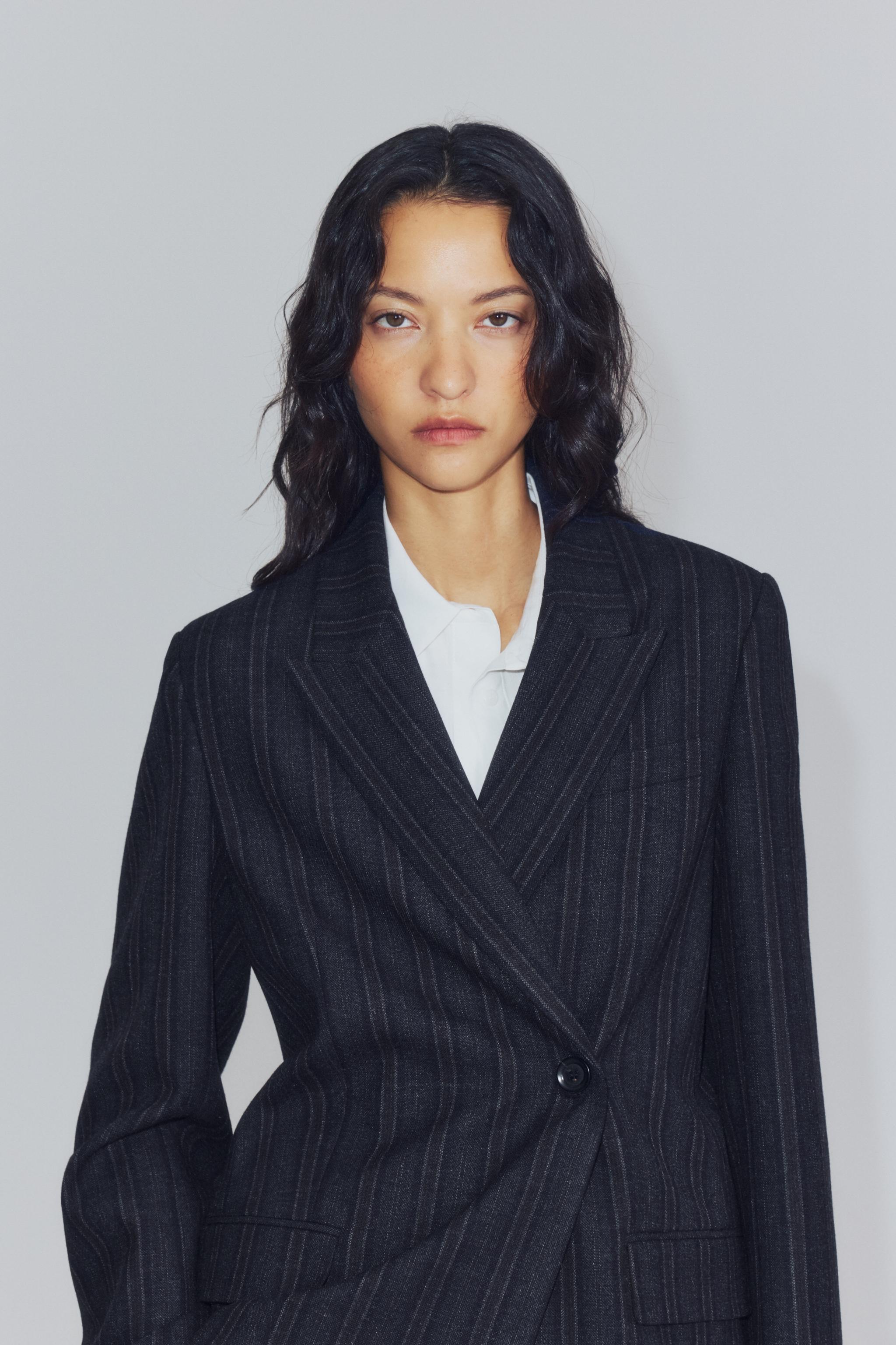 BLAZER DROIT À RAYURES ZW COLLECTION