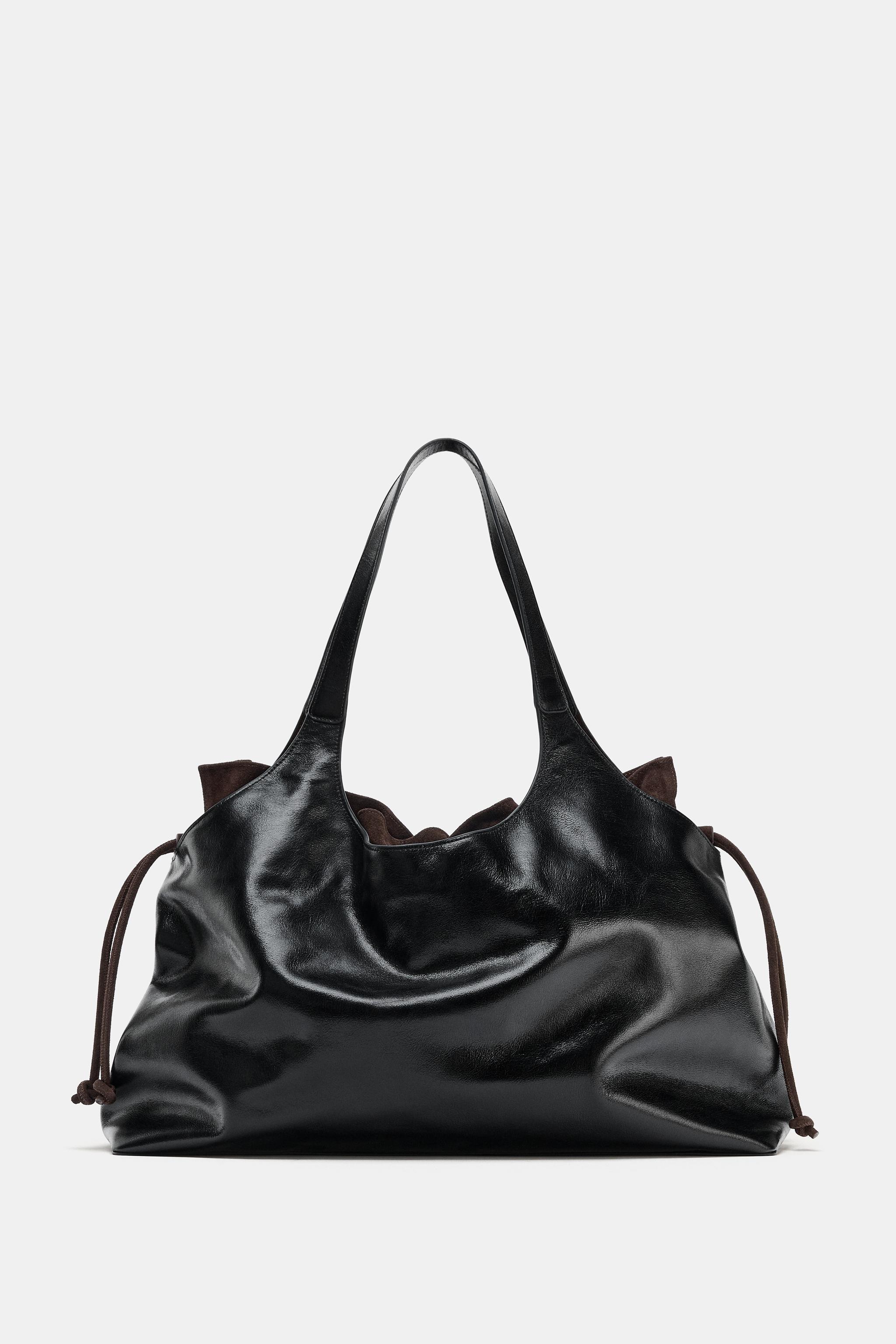 LIMITED EDITION LEATHER MAXI SHOPPER - Chocolate | ZARA United States