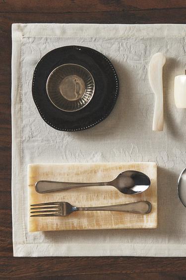 SET DE TABLE JACQUARD ROSES - Blanc de Zara - Image 5