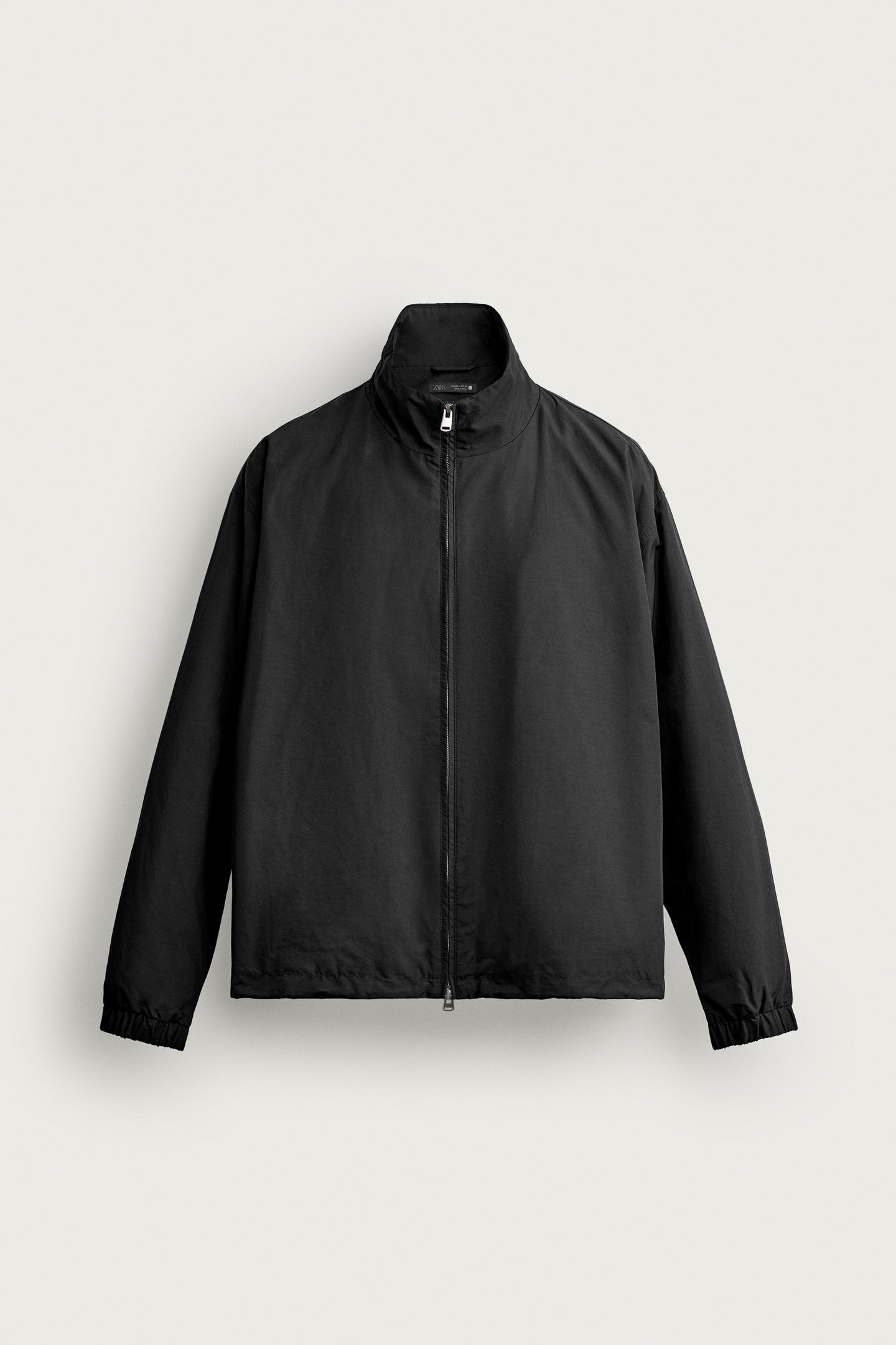 Мужская рубашка Zara Technical Padded Overshirt, цвет: Чёрный — фото 7