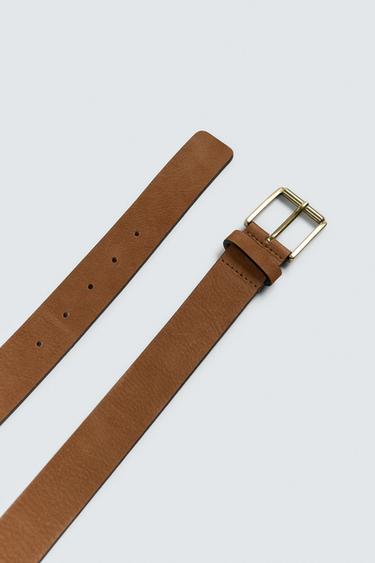 CEINTURE EN CUIR À RELIEF ÉDITION LIMITÉE - Camel foncé de Zara - Image 3