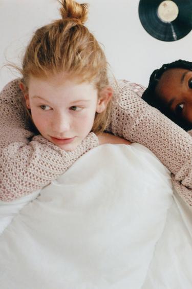 FRINGED KNIT JUMPER - camel by Zara