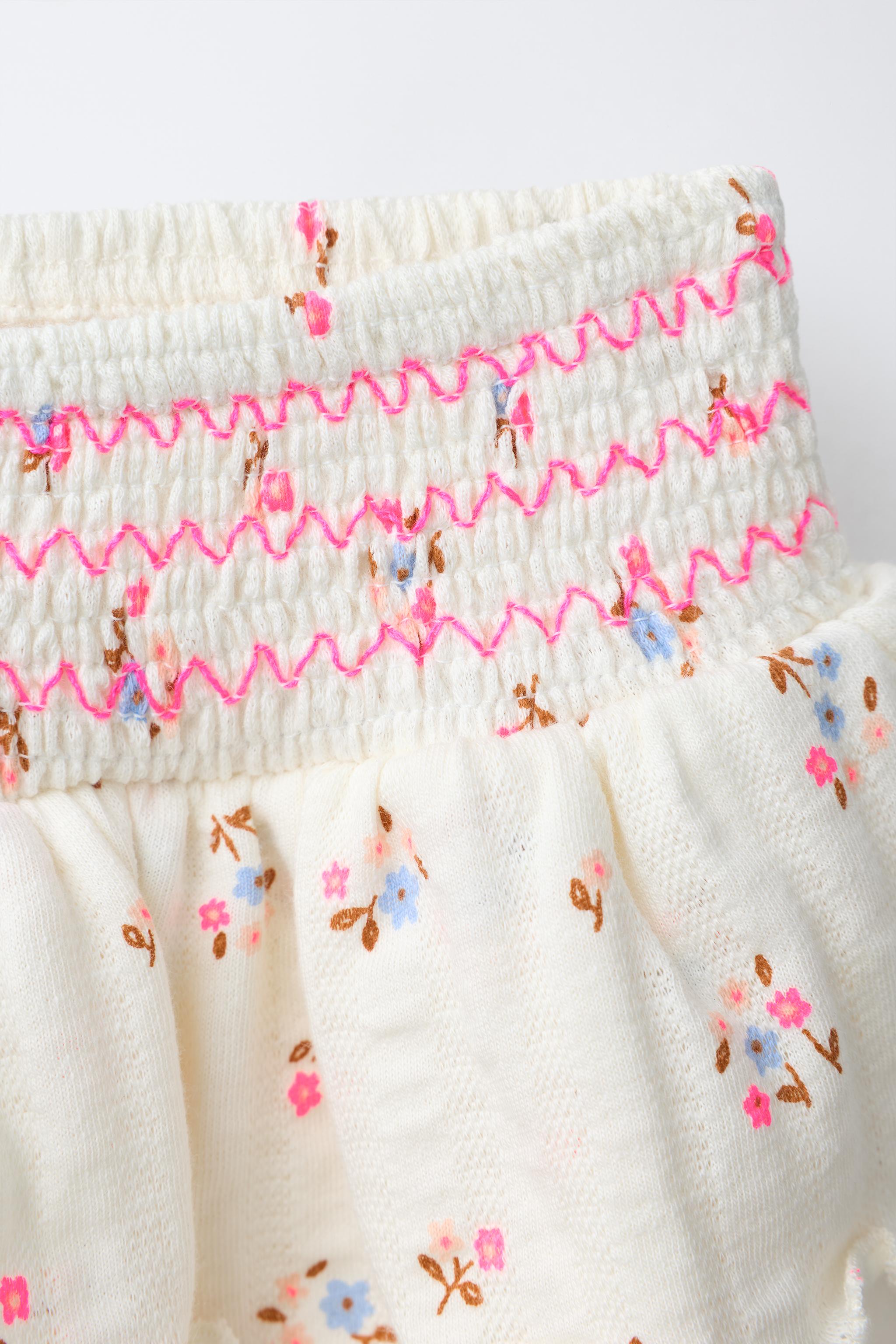 FLORAL TEXTURED SKORT