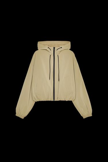GUMMIERTE JACKE MIT KAPUZE - Hellbraun von Zara - Bild 0