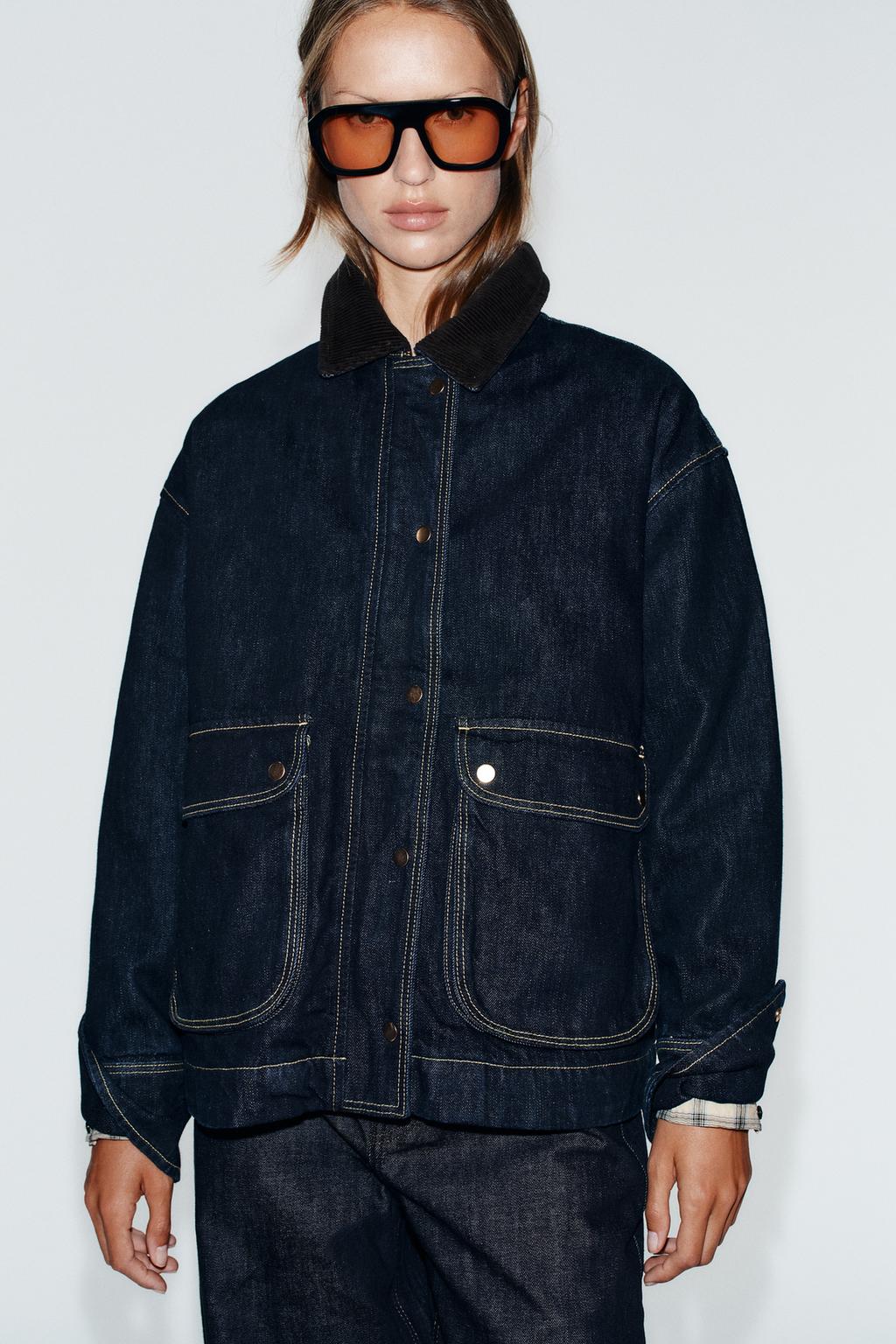 Z1975 CORDUROY COLLAR DENIM JACKET