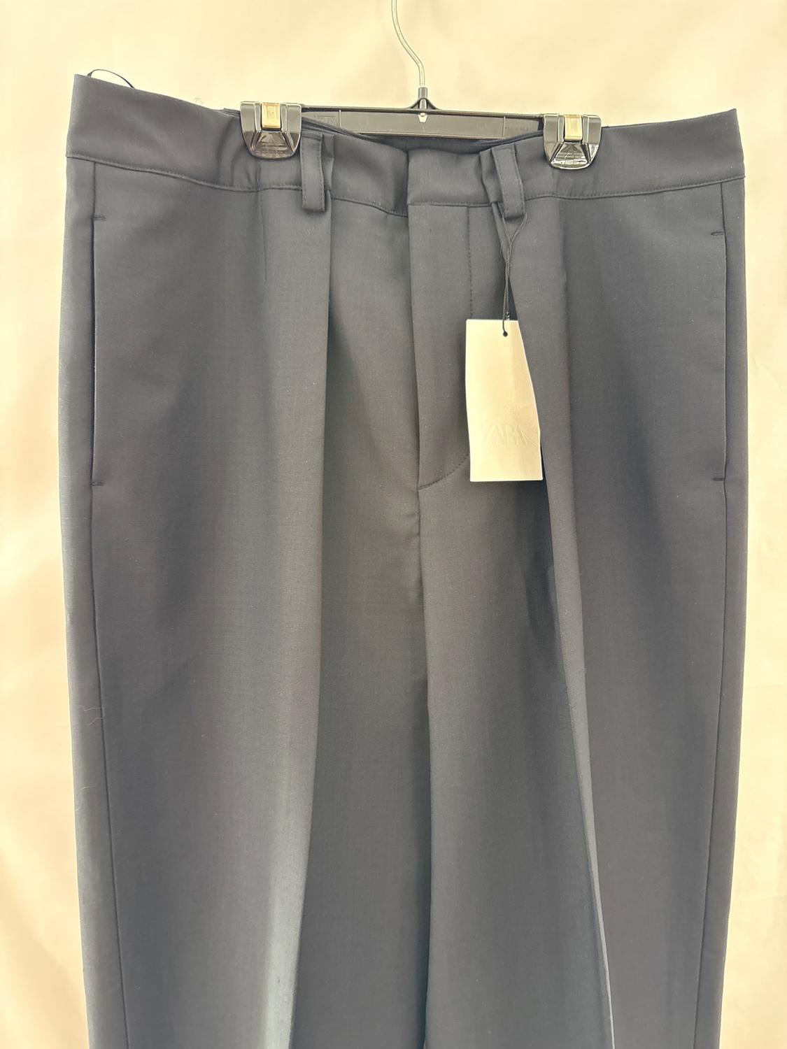 WOOL BLEND PLEATED PANTS ZW COLLECTION - Image 4