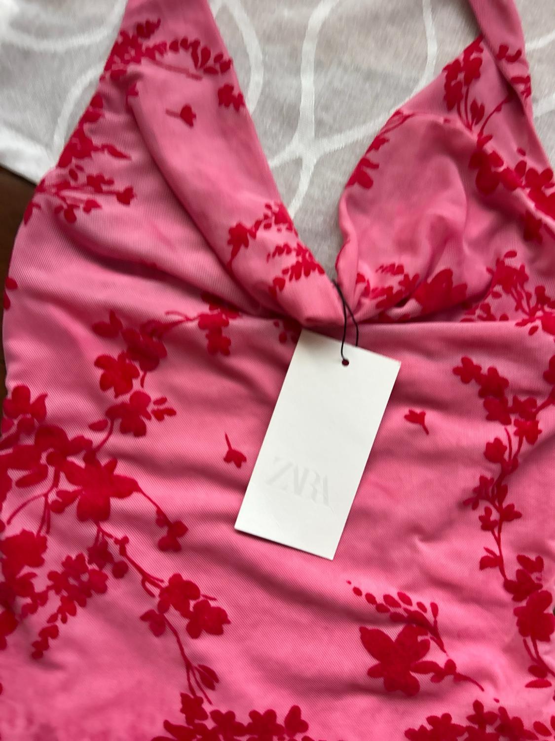 FLOCKED TULLE HALTER TOP - Image 3