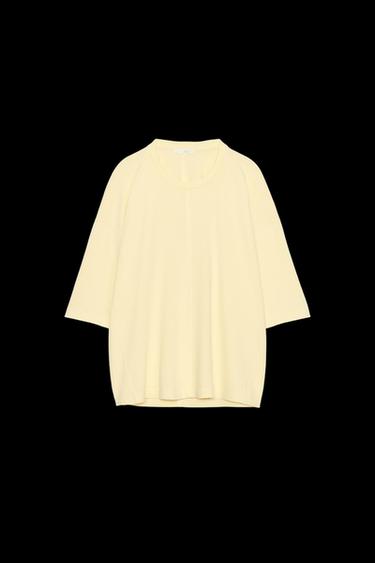WASHED OVERSIZE T-SHIRT - Yellow by Zara - Image 0