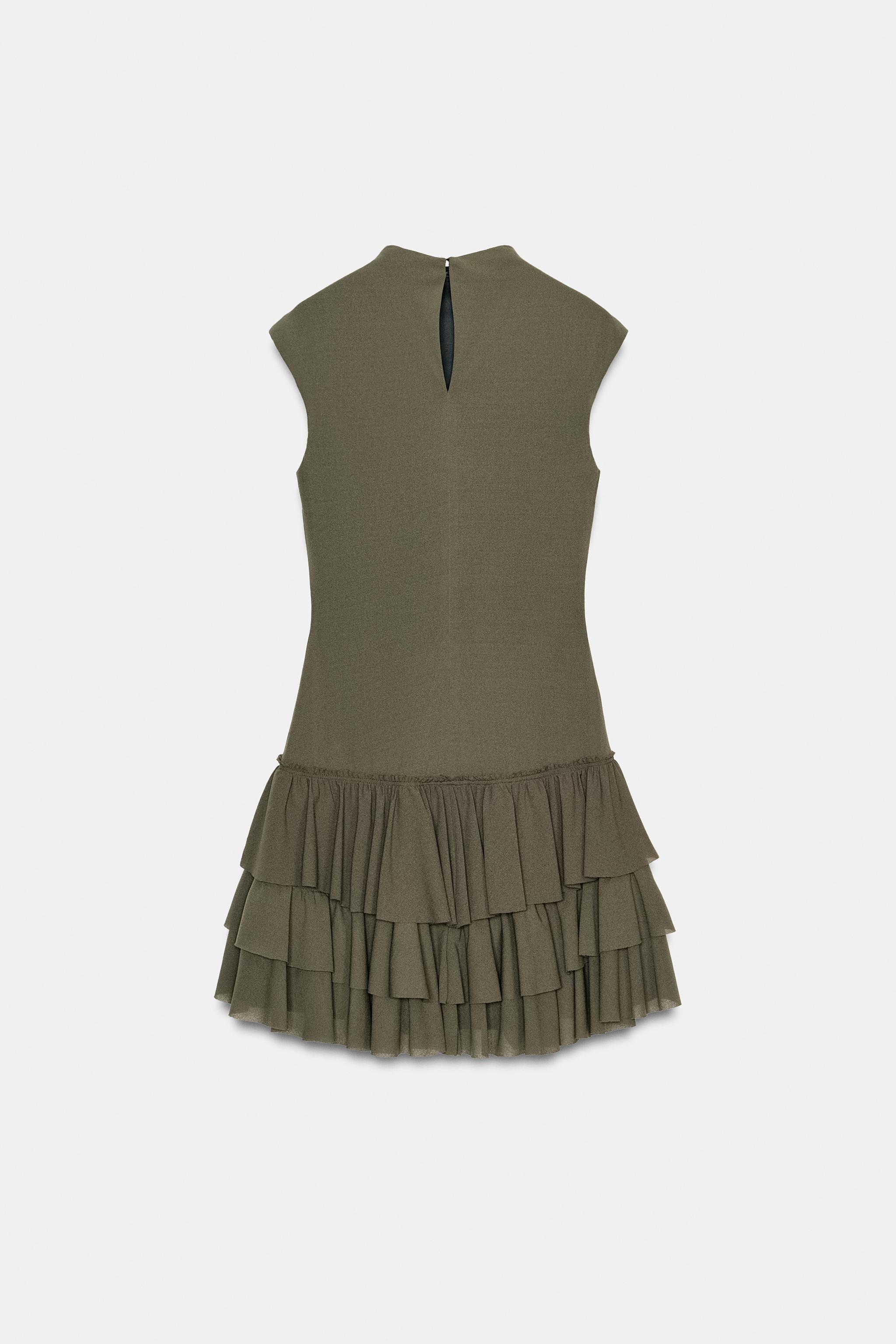 RUFFLED SHORT DRESS