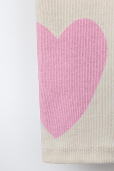 LEGGING CÔTELÉ IMPRIMÉ - Rose de Zara - Image 3