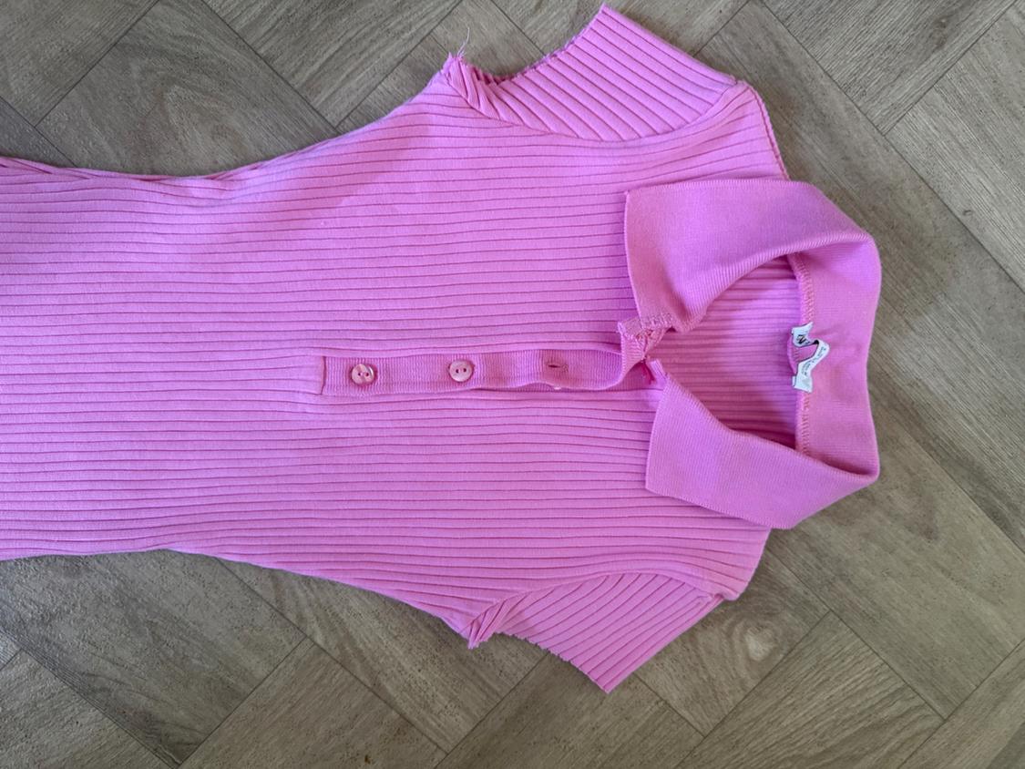 RIBBED DRESS WITH POLO COLLAR - Image 2