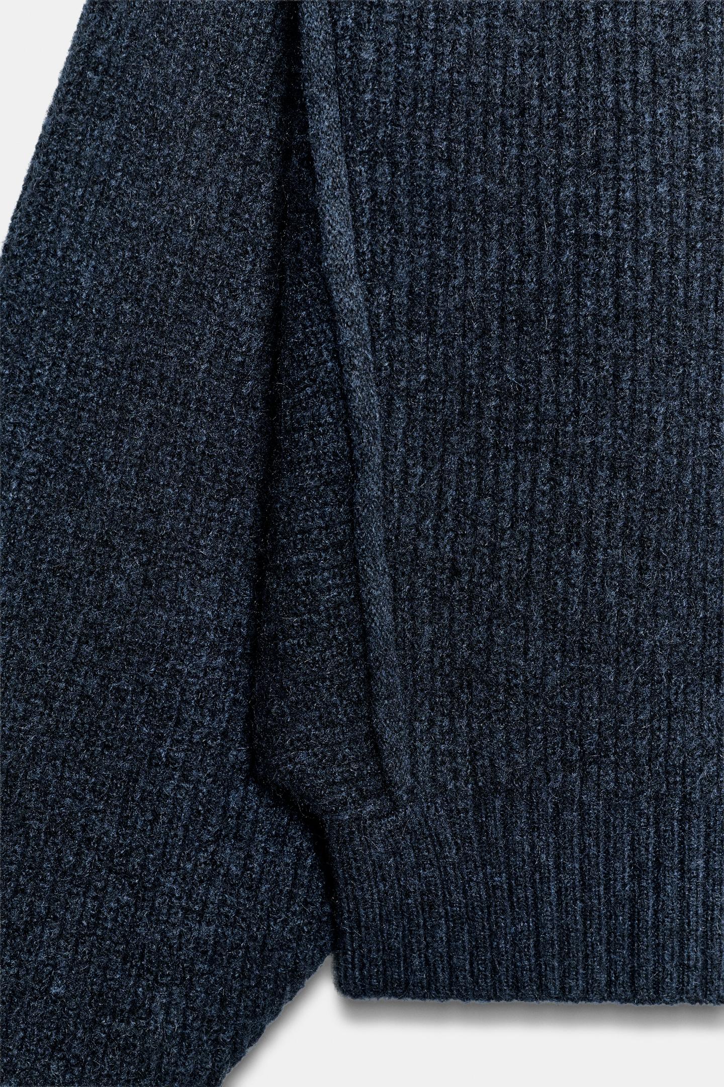 Женский свитер Zara Drop Armhole Knit, цвет: Синий / Индиго — фото 7
