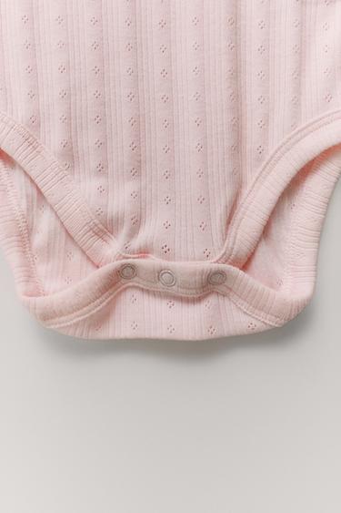 Zara Pembe - 5'Lİ KISA KOLLU ÇİÇEK VE ÇİLEK DESENLİ BODY PAKETİ