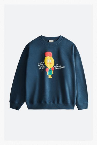 LIMONCELLA X THE ANIMALS OBSERVATORY スウェットシャツブルーZaraのLIMONCELLA X THE ANIMALS OBSERVATORY スウェットシャツ - ブルー 