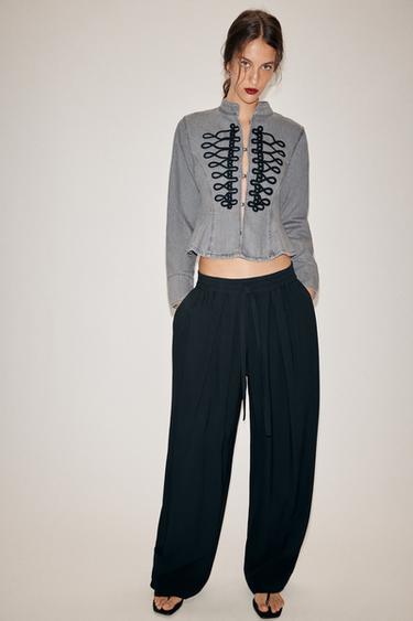 CHAQUETA Z1975 PEPLUM ALAMARES - Gris vigoré de Zara - Imagen 0