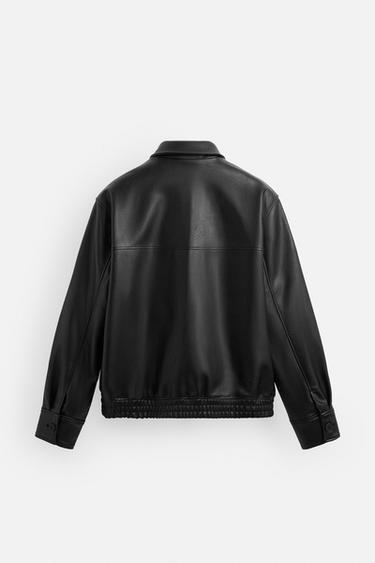 BLOUSON BOMBER MATIÈRE SYNTHÉTIQUE - Noir de Zara - Image 7