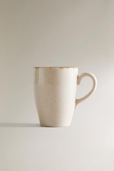 ΠΟΡΣΕΛΑΝΙΝΗ ΚΟΥΠΑ ΜΕ ΧΕΙΛΟΣ ΣΕ ΠΑΛΑΙΩΜΕΝΗ ΟΨΗ - Ανοιχτό εκρού του Zara