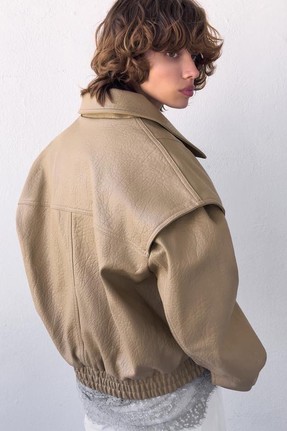 VESTE BOMBER EN MATIÈRE SYNTHÉTIQUE - Pierre de Zara - Image 5