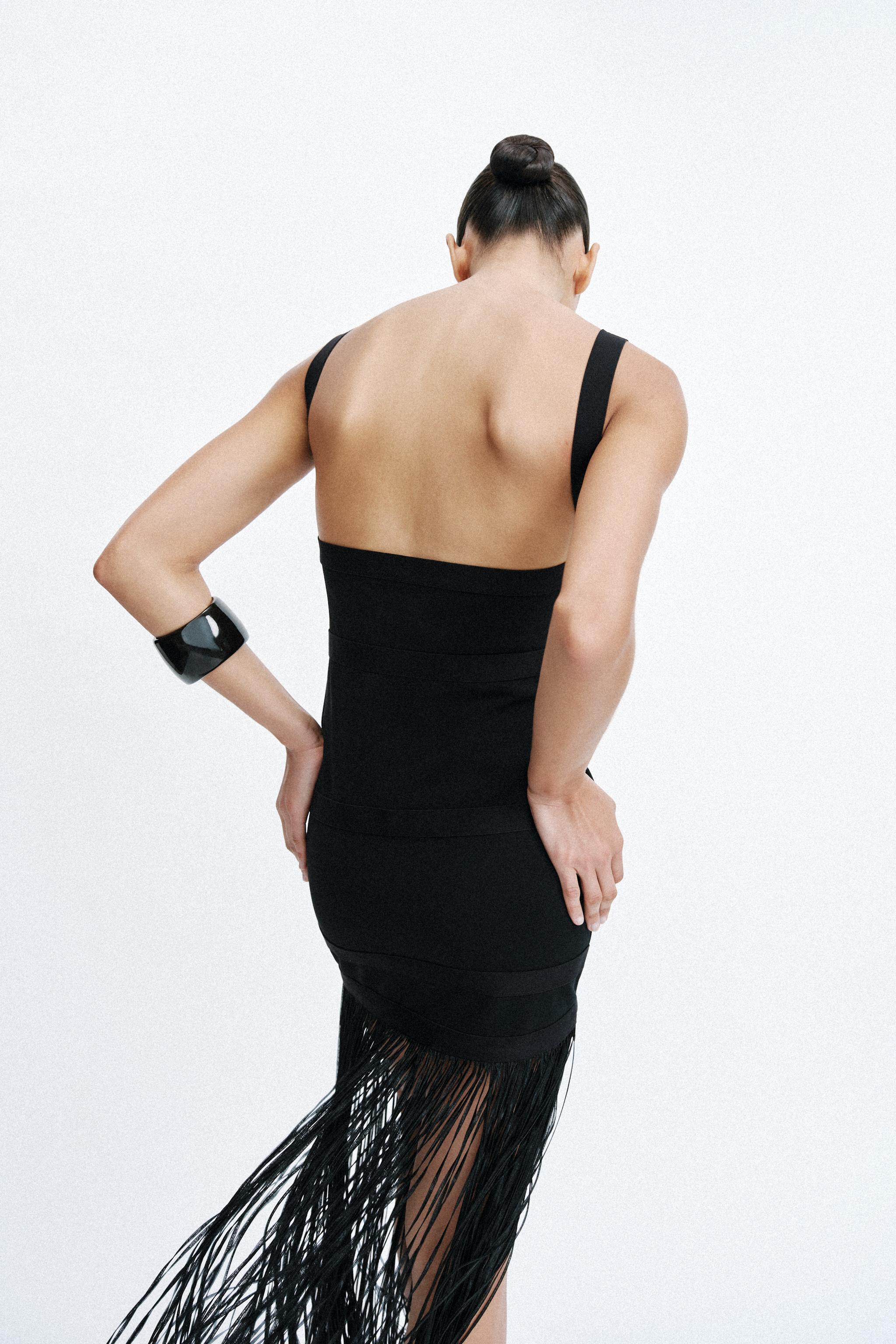 LONG FRINGED DRESS