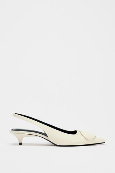 SLINGBACK DETAIL - Ecru White by Zara - Image 0