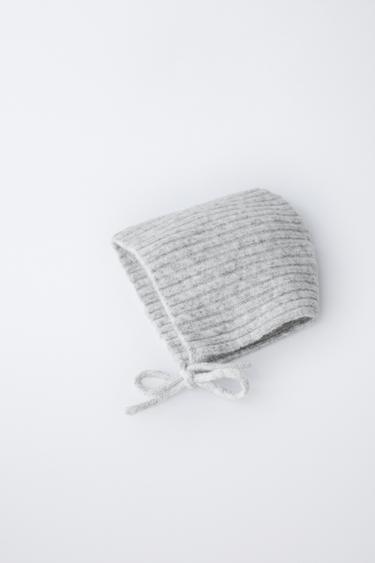 BONNET EN MAILLE CÔTELÉE - Gris chiné de Zara - Image 2