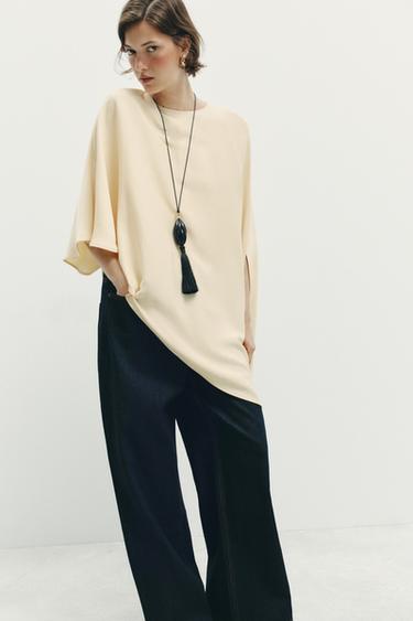 ZW COLLECTION ASYMMETRIC BLOUSE - Yellow by Zara