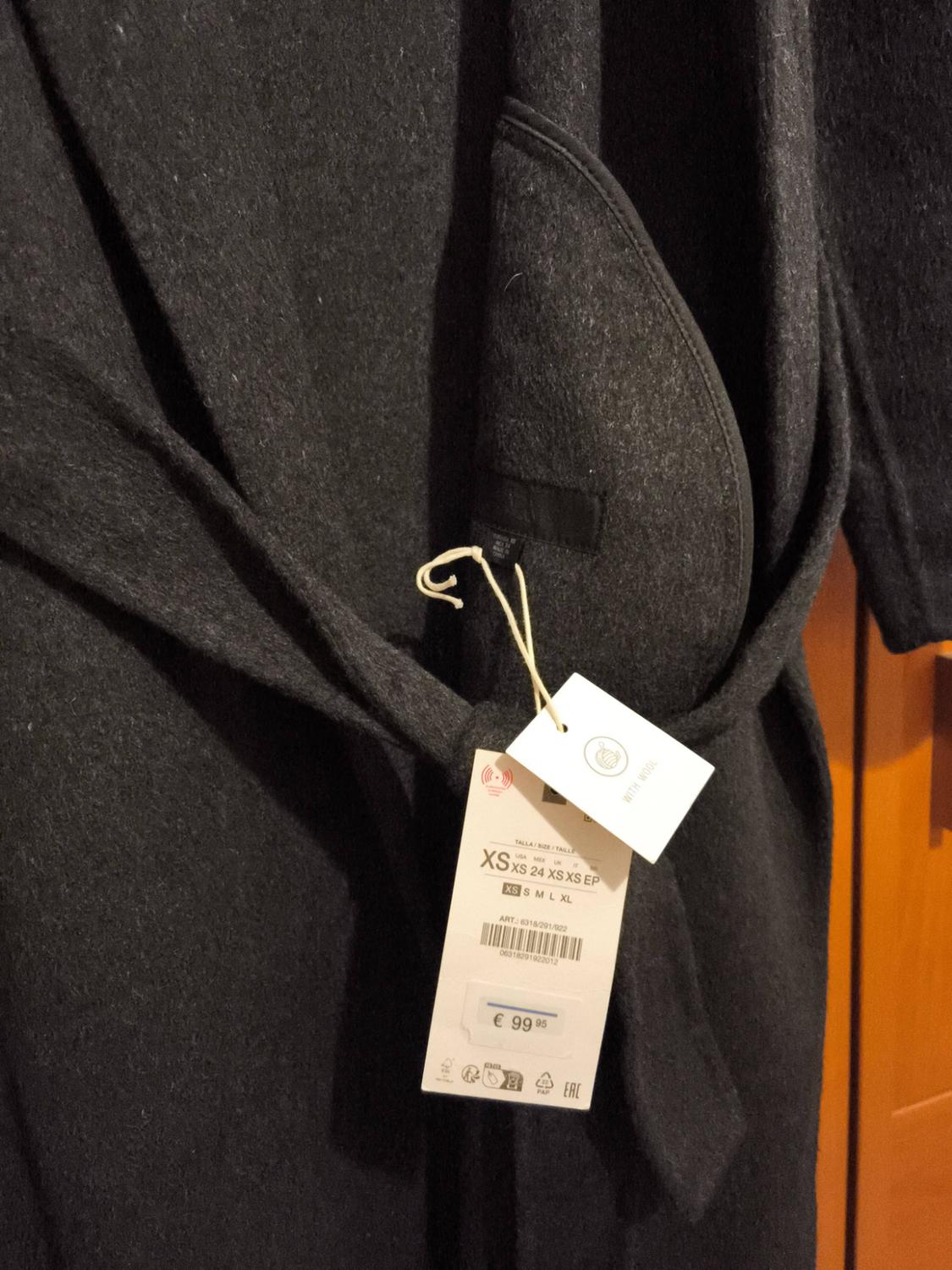 LONG WOOL COAT WITH BELT - Image 3