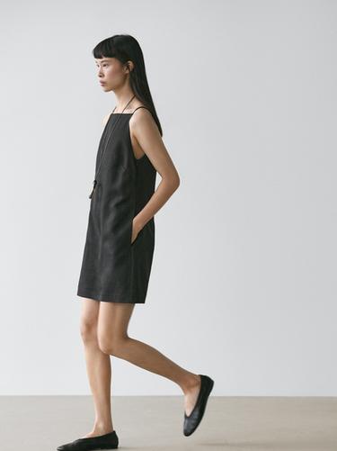 Zara Flowing mini dress - Black