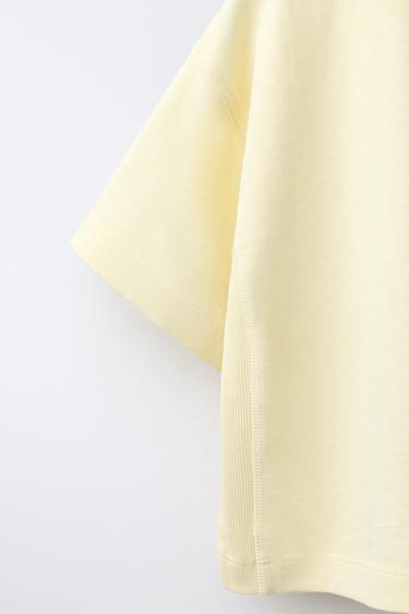 CAMISETA LISA HEAVY JERSEY - Amarillo de Zara
