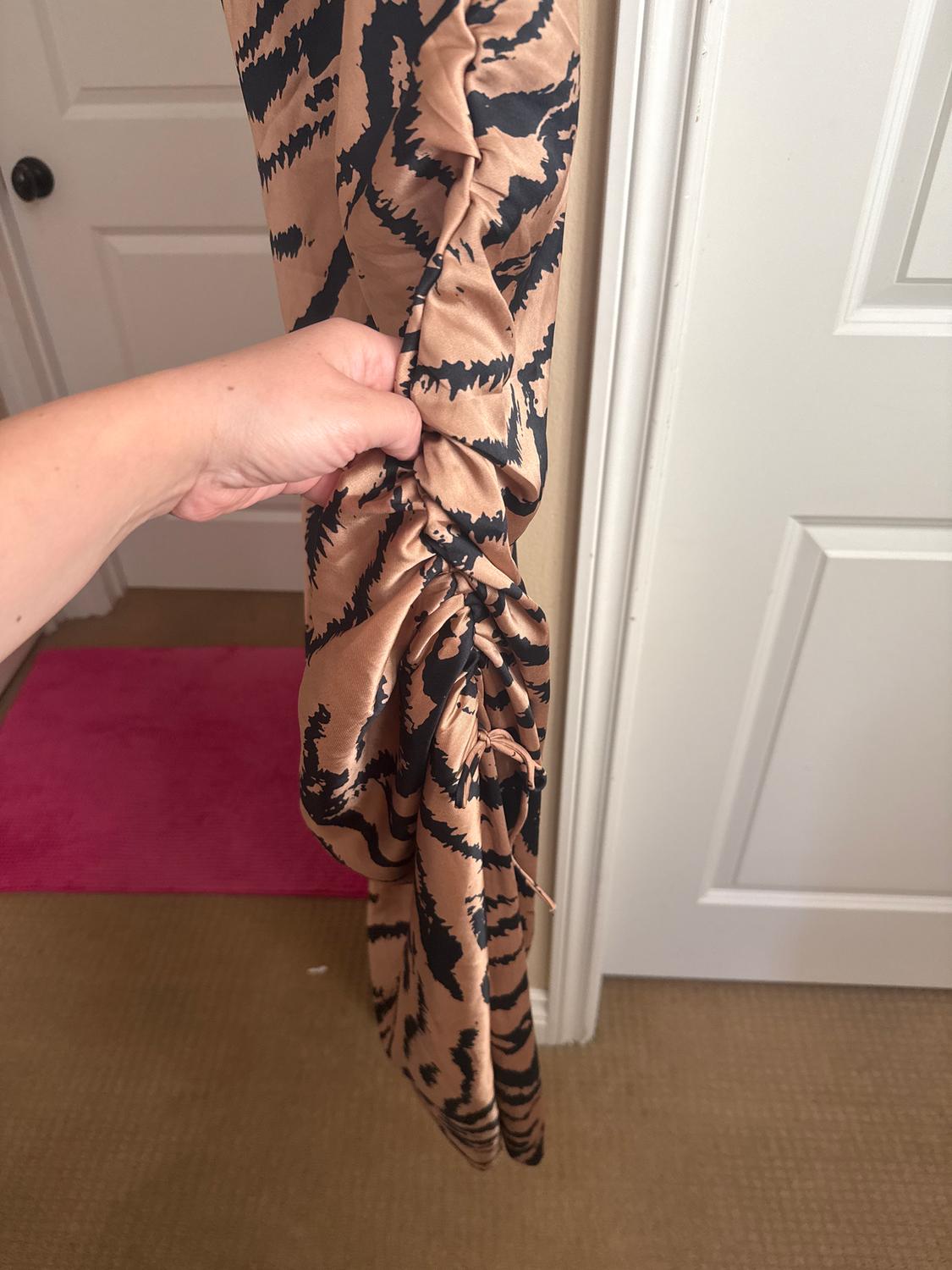 SATIN EFFECT MIDI DRESS - Image 3