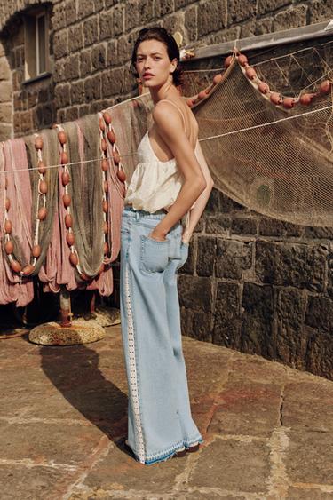 JEAN Z1975 LARGE TAILLE HAUTE CROCHET - Bleu moyen de Zara - Image 3