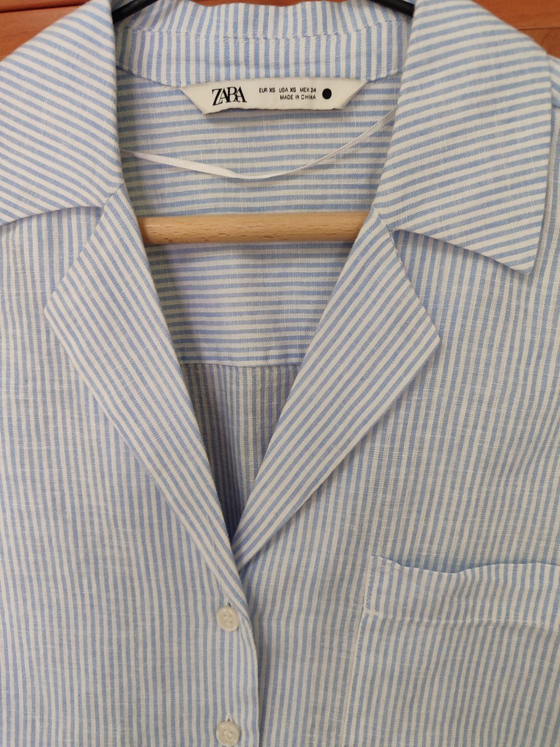 STRIPED PYJAMA-STYLE BLOUSE - Image 3