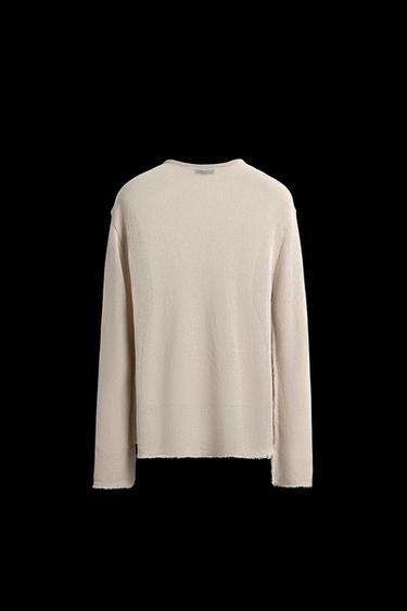 TEXTURED KNIT SWEATER - Stone by Zara