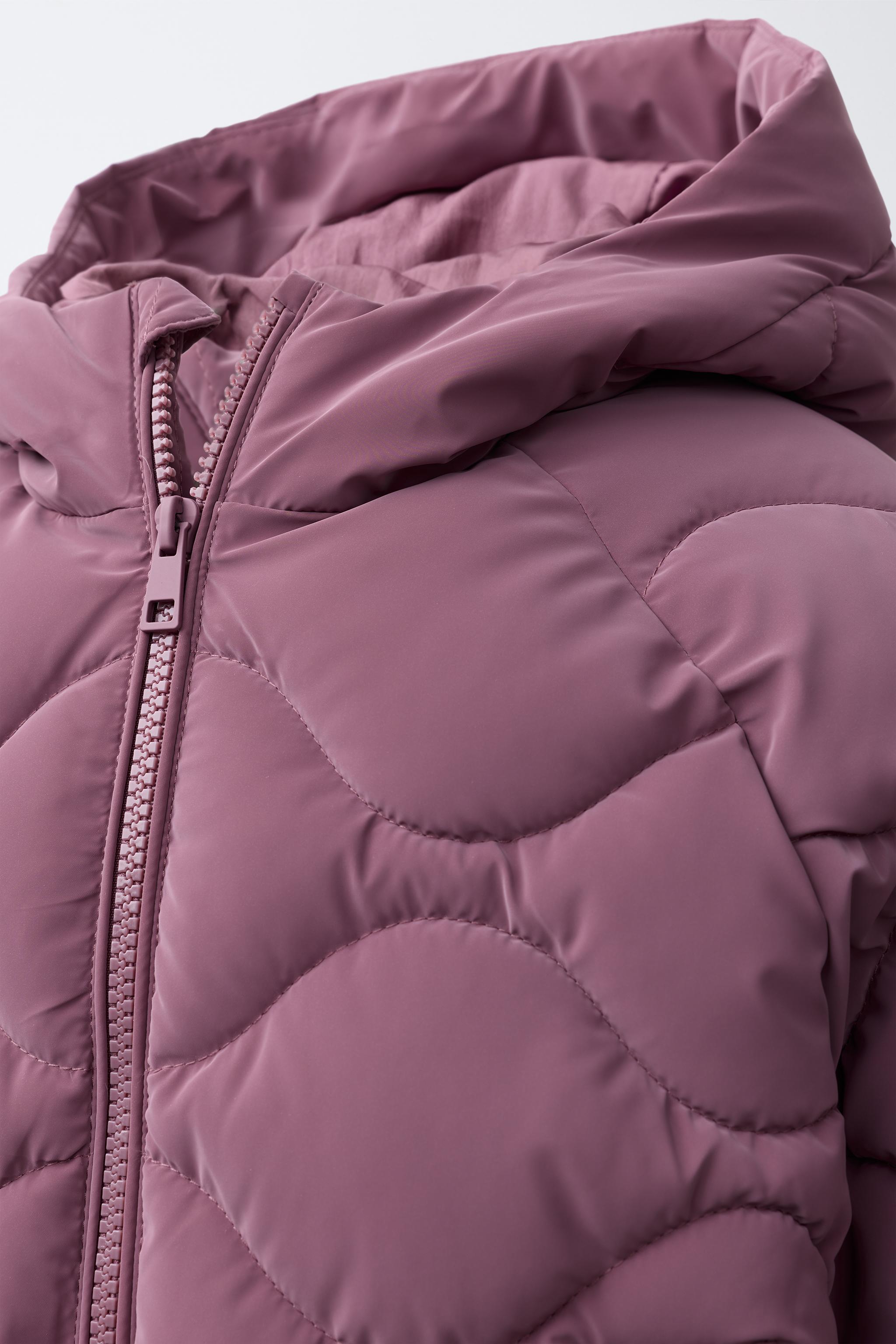 RUBBERIZED PUFFER JACKET - Dark pink | ZARA United States