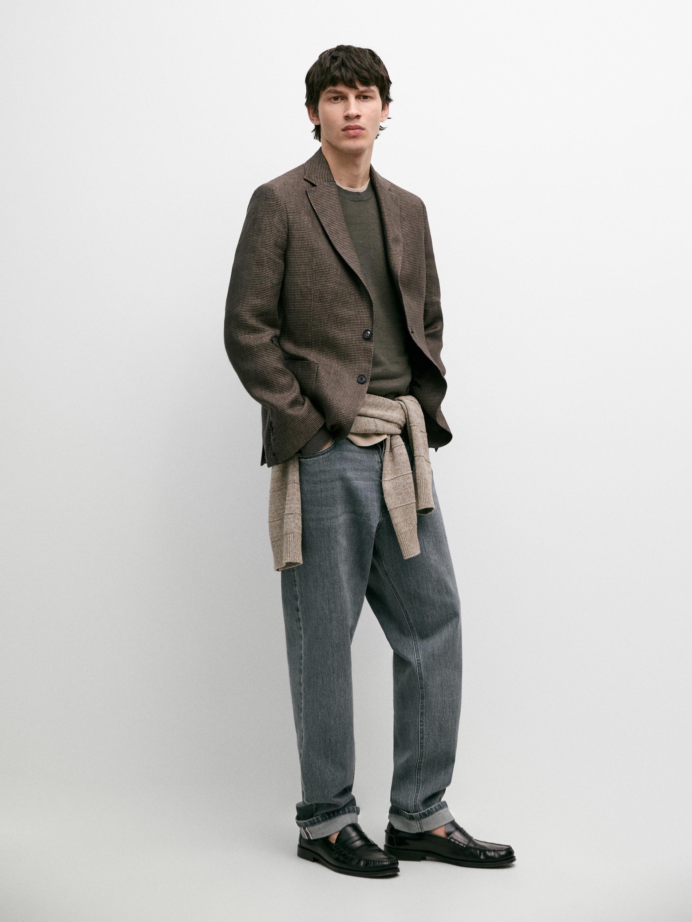 Blazer 100 % lin avec poches