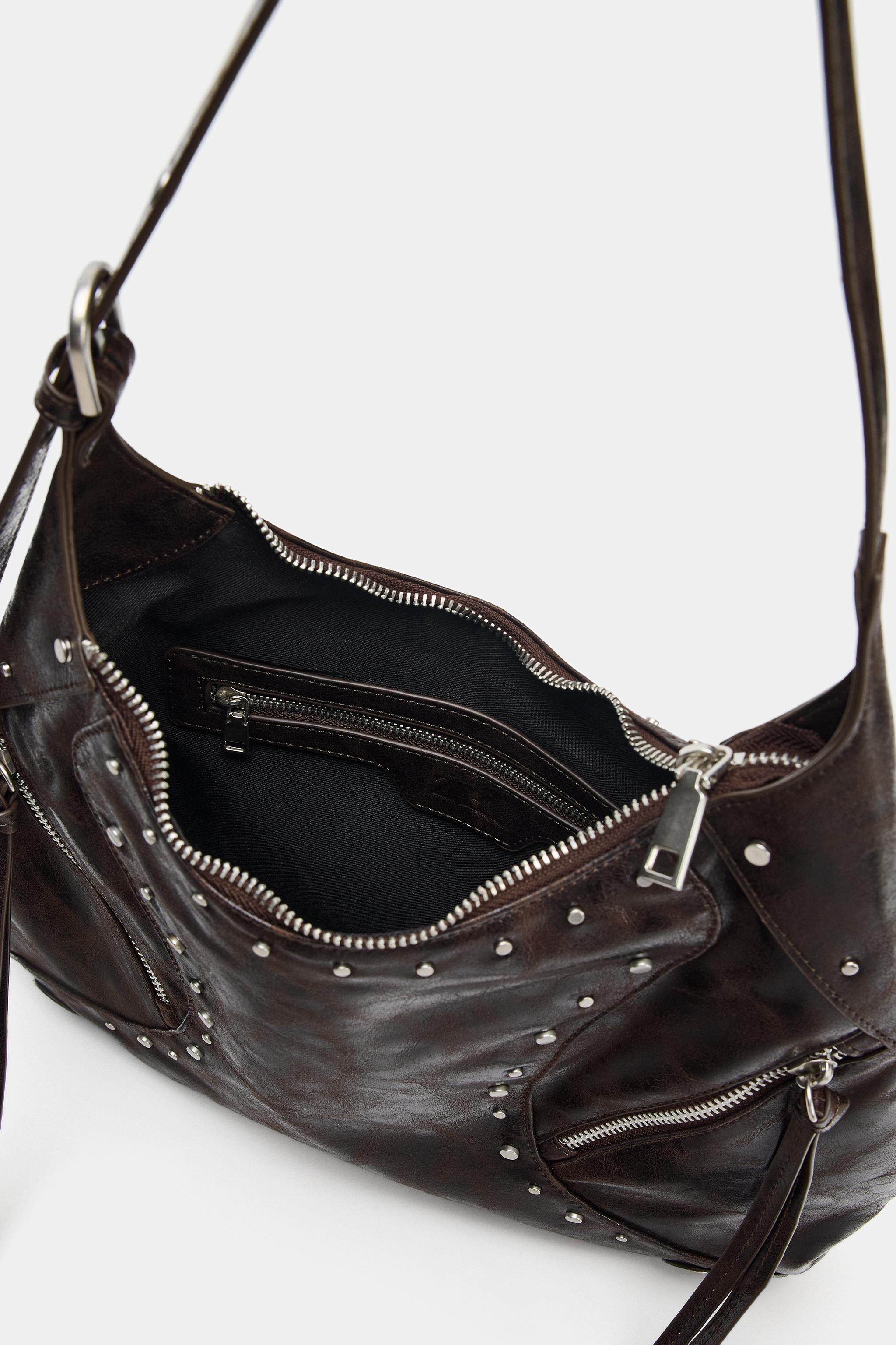 STUDDED SHOULDER BAG