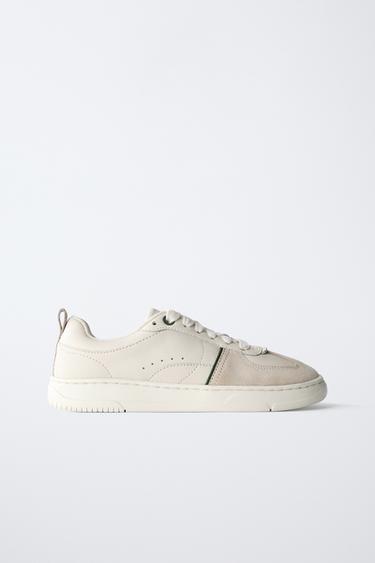 LEATHER PLIMSOLLS - White by Zara
