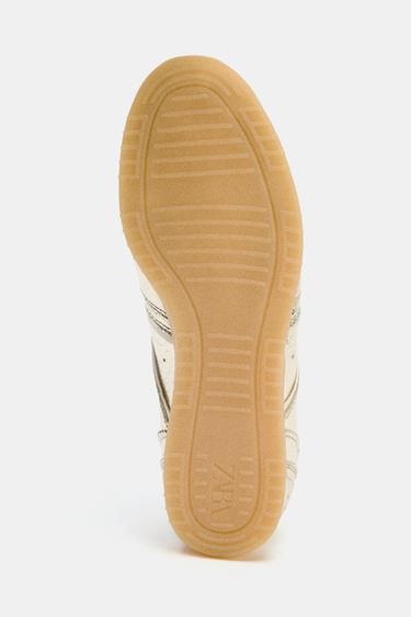 METALLIC-EFFECT TRAINERS - Gold by Zara - Image 8