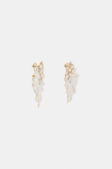 BOUCLES D'OREILLES FEUILLE ET BIJOUX - Crème de Zara - Image 2