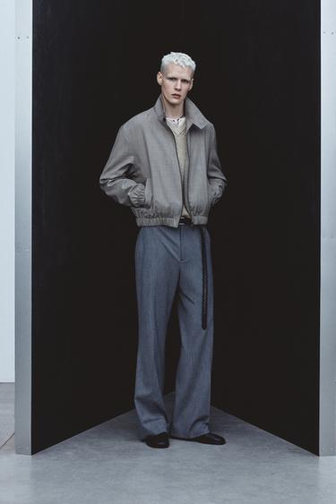 Zara 寬版千鳥格紋夾克 LIMITED EDITION - 米色