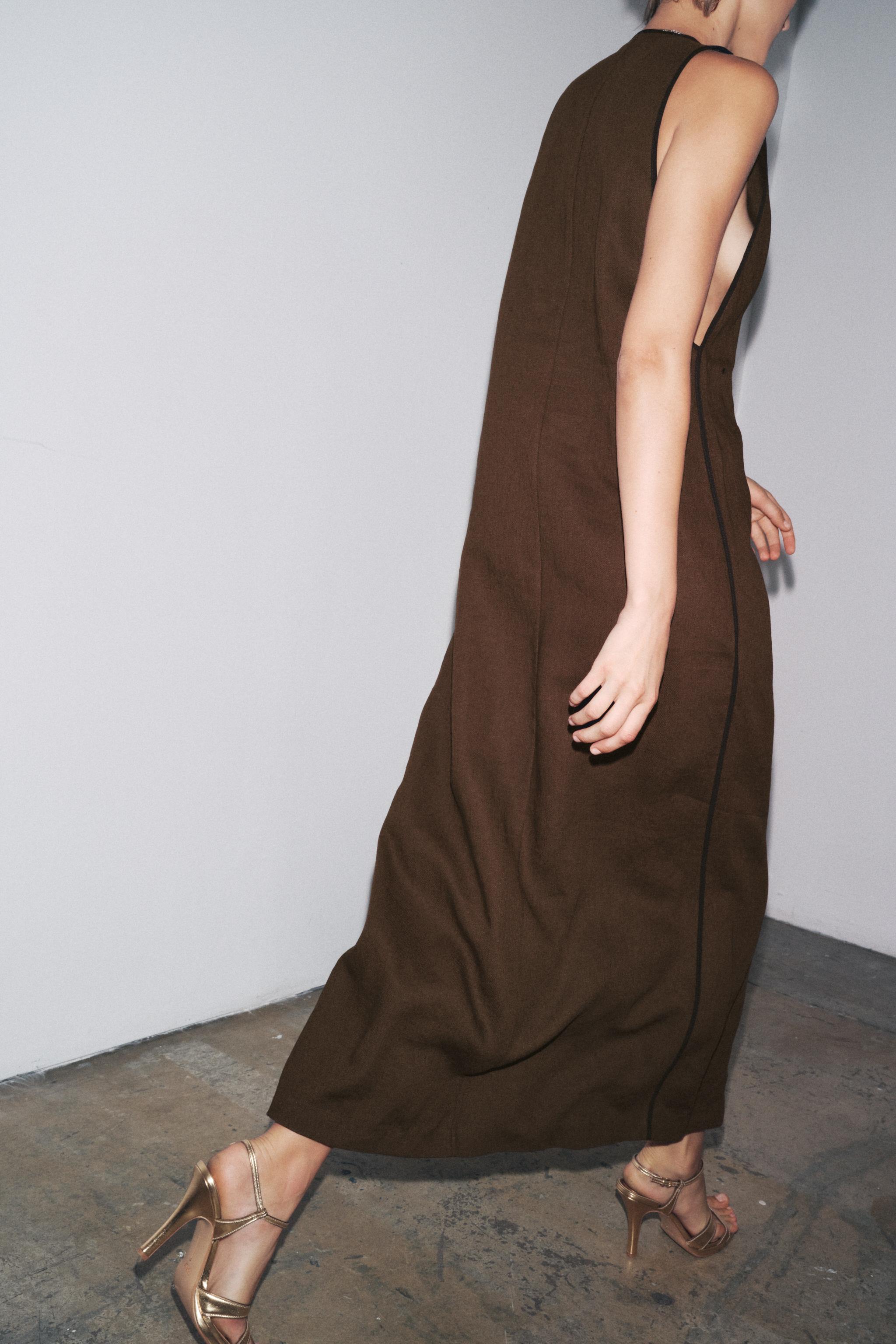 ROBE MI-LONGUE MÉLANGE LIN ZW COLLECTION