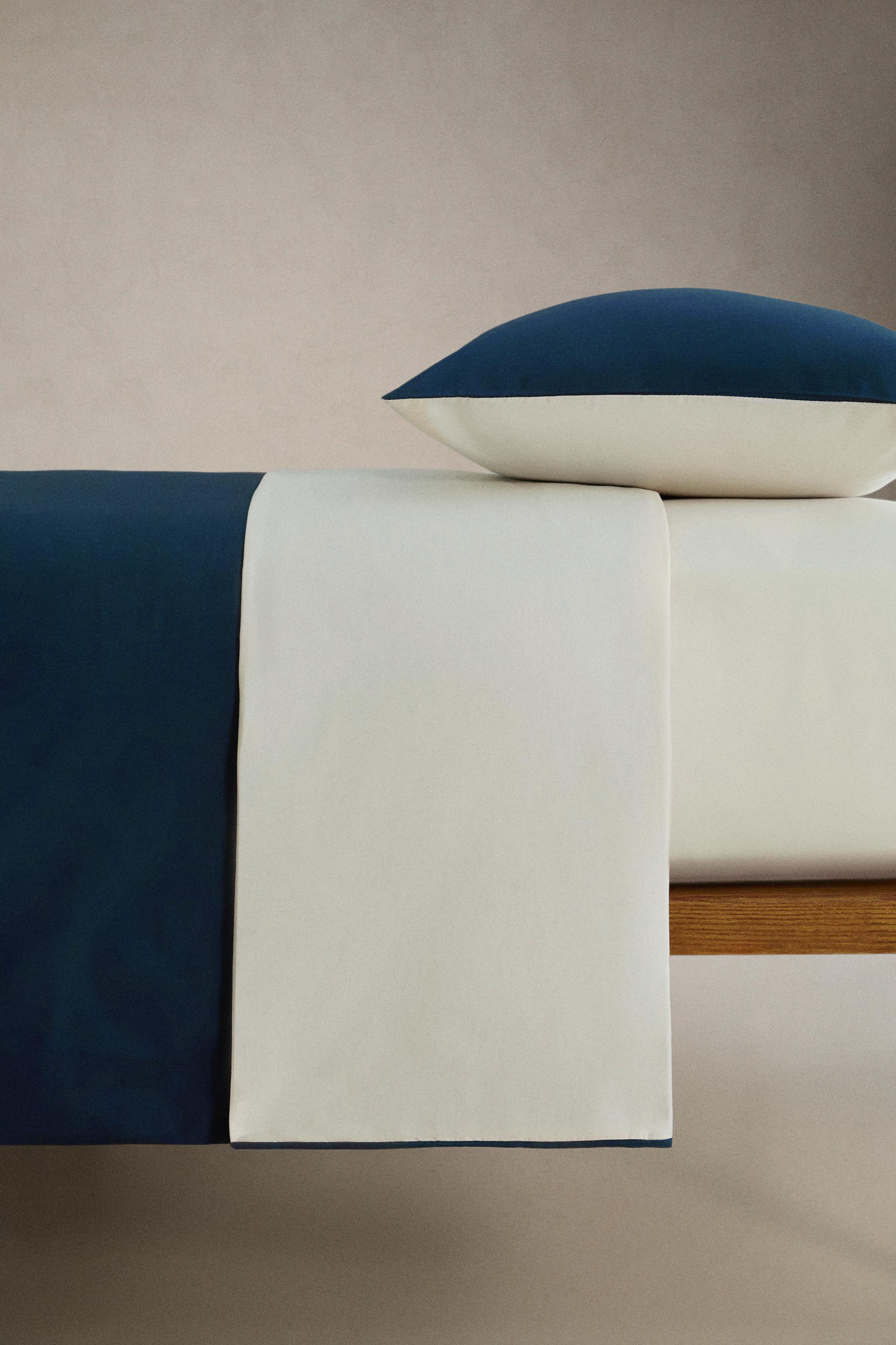 Zara REVERSIBLE COTTON PERCALE DUVET COVER — фото 3